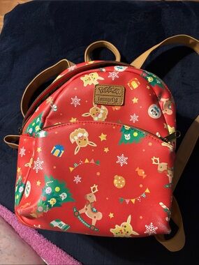 Loungefly Red Pokémon Holiday Kids Mini Backpack